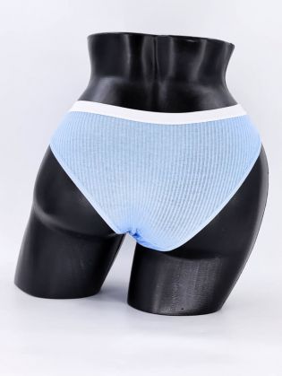 Слипы в рубчик с белым поясом - фото 3