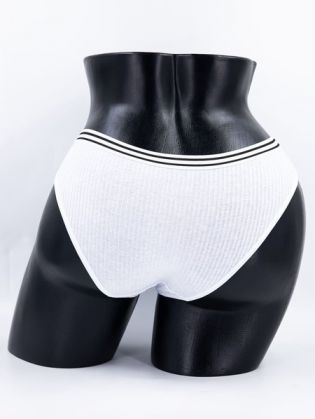 Слипы в рубчик с двумя черными полосками - фото 3