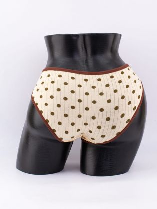 Слипы в крупный горошек с кружевом - фото 3