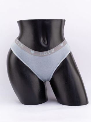 Стринги с эластичным поясом с надписью "love" - фото 1