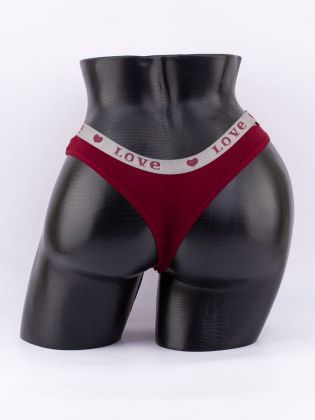 Стринги с эластичным поясом с надписью "love" - фото 3