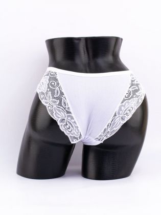 Слипы в рубчик с кружевом №1 - фото 3