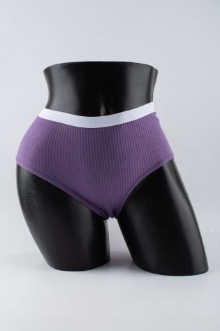 Слипы в рубчик с белым поясом - фото 1