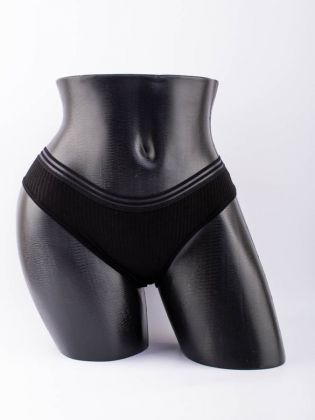 Слипы в рубчик с прозрачным поясом  - фото 1