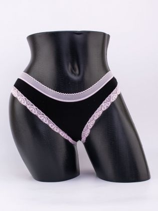 Слипы с кружевной окантовкой и эластичным поясом - фото 1