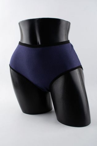 Слипы в рубчик с черной полоской - фото 1