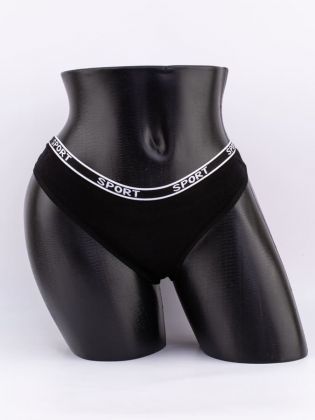 Стринги с черным поясом с надписью "sport" - фото 1