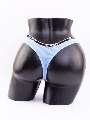 Стринги в рубчик с надписью "sport" - фото 3