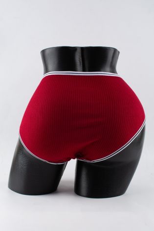 Слипы в рубчик с белым поясом и черной полоской  - фото 3