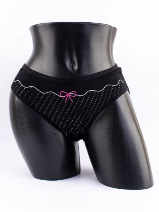 Слипы в горошек с принтом "бантик" - фото 1