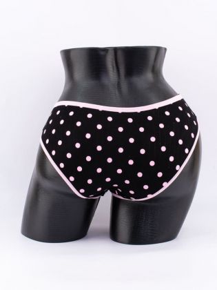 Слипы в крупный горошек с кружевом - фото 3