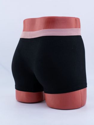 Однотонные мужские боксеры с цветным эластичным поясом - фото 3