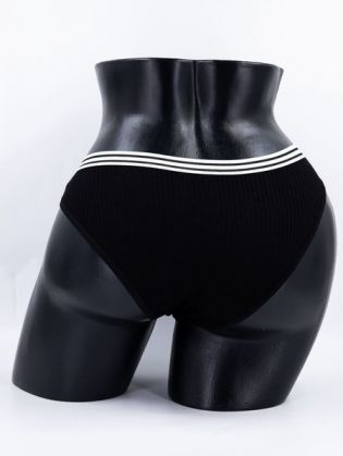 Слипы в рубчик с двумя черными полосками - фото 3