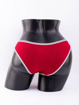 Слипы в рубчик с белым поясом и черной полоской  - фото 3