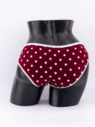 Слипы в крупный горошек с кружевом - фото 3