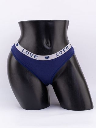 Стринги с эластичным поясом с надписью "love" - фото 1