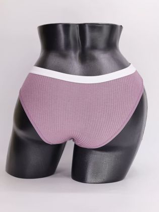 Слипы в рубчик с белым поясом - фото 3