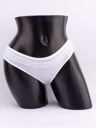 Слипы вафельные с кружевом - фото 1