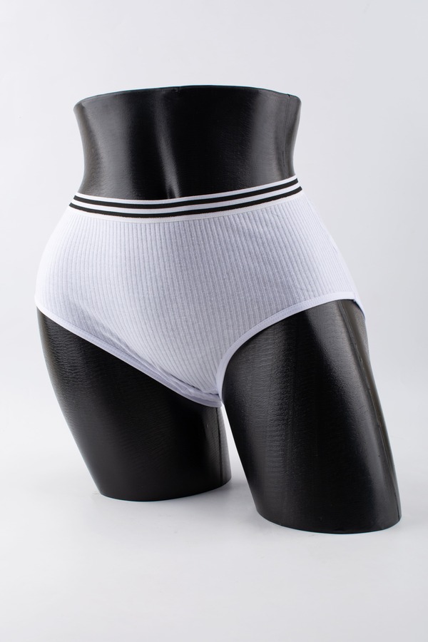 Слипы в рубчик с двумя черными полосками