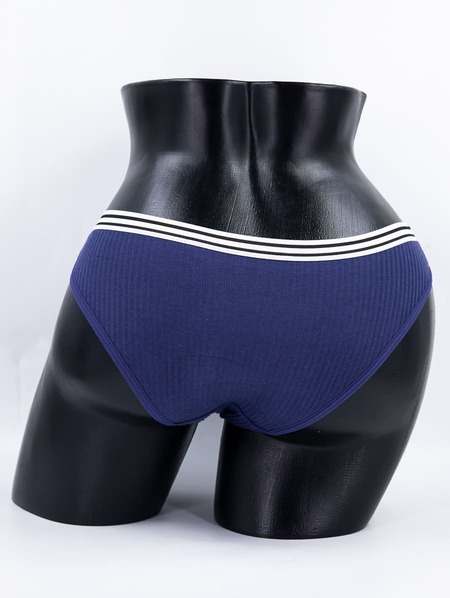 Слипы в рубчик с двумя черными полосками