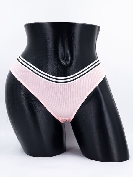 Слипы в рубчик с двумя черными полосками