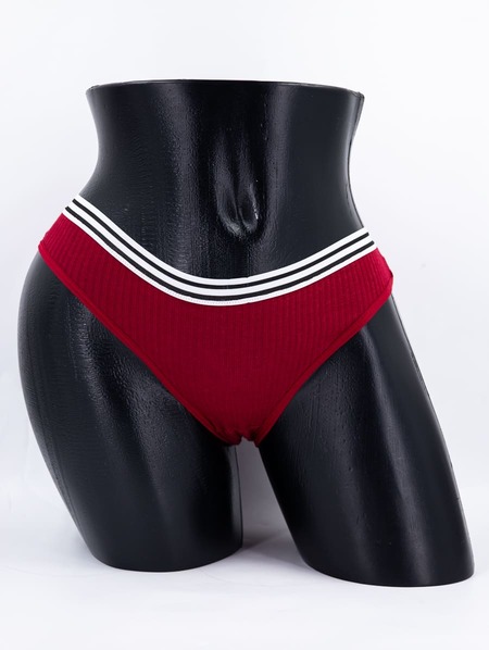 Слипы в рубчик с двумя черными полосками