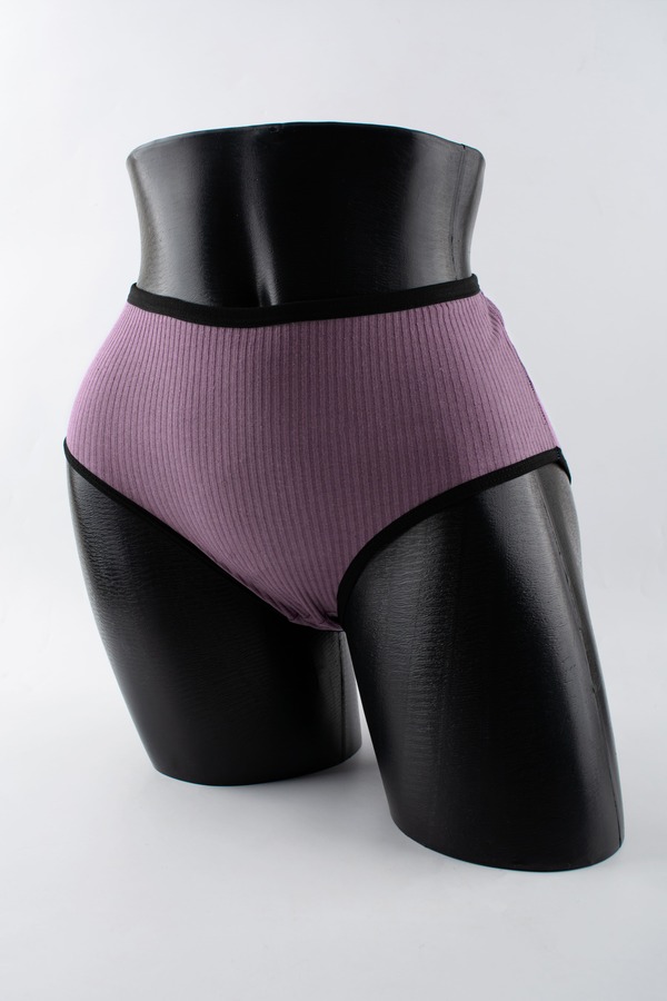 Слипы в рубчик с черной полоской