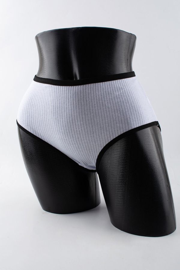 Слипы в рубчик с черной полоской