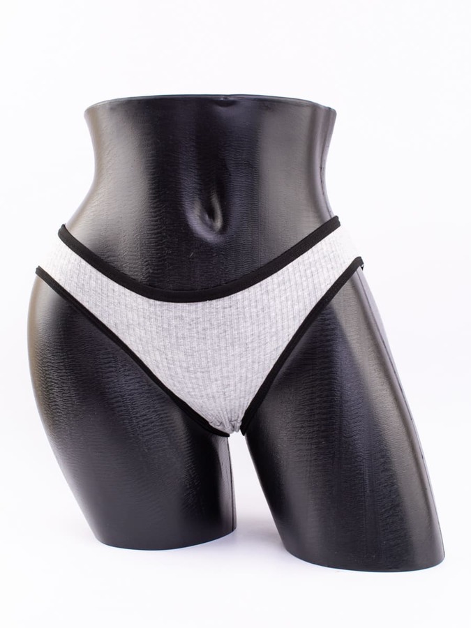 Слипы в рубчик с черной полоской