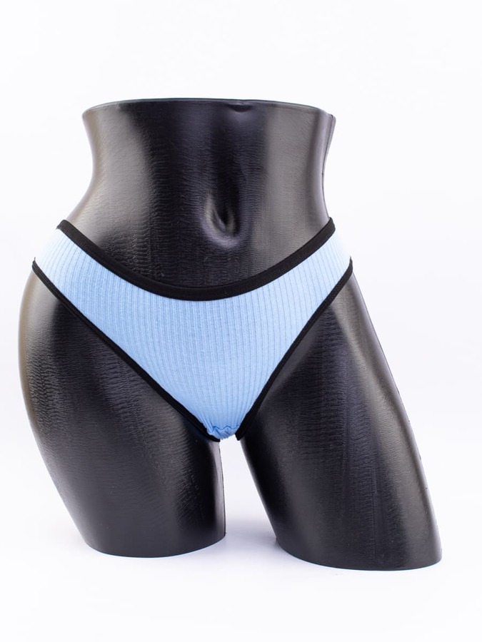 Слипы в рубчик с черной полоской