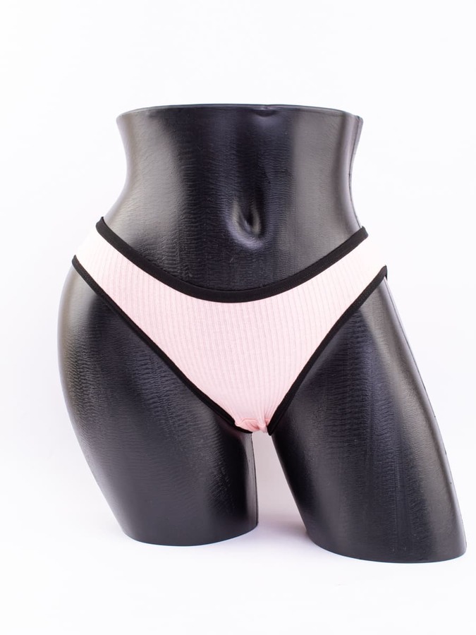 Слипы в рубчик с черной полоской