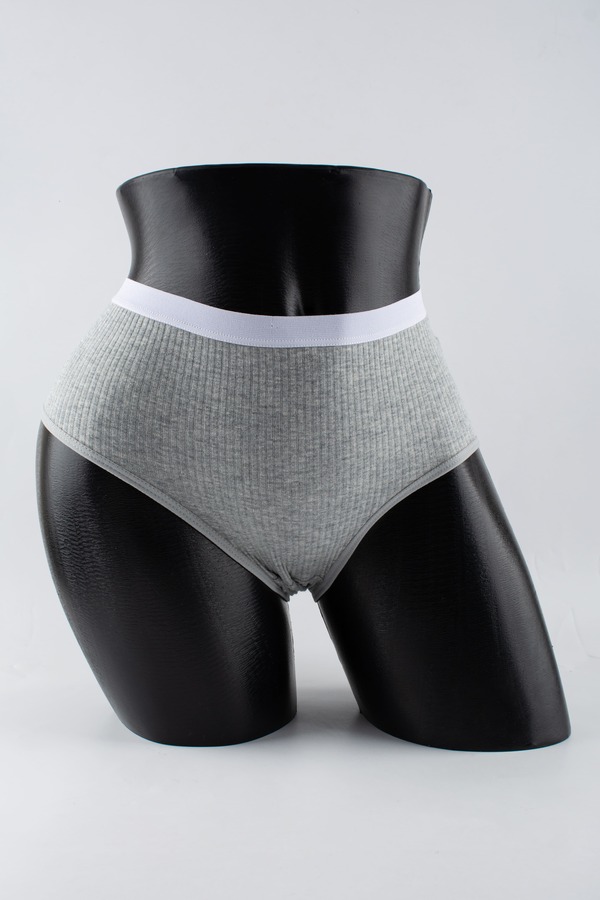 Слипы в рубчик с белым поясом