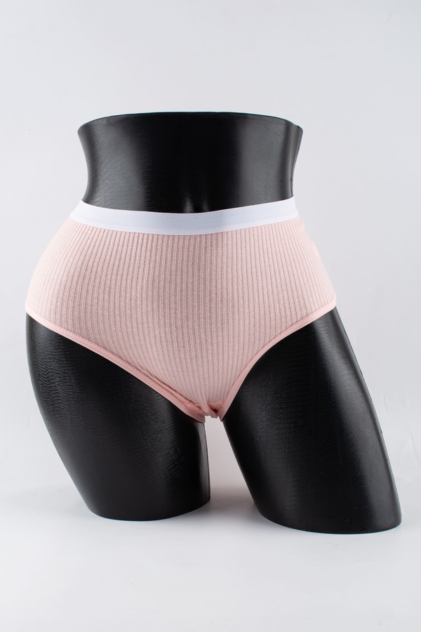 Слипы в рубчик с белым поясом