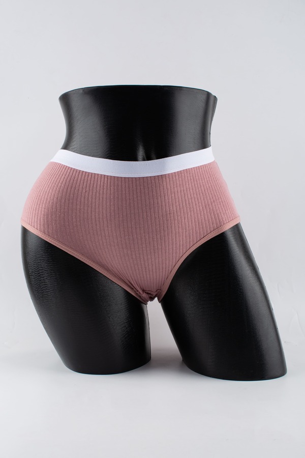 Слипы в рубчик с белым поясом