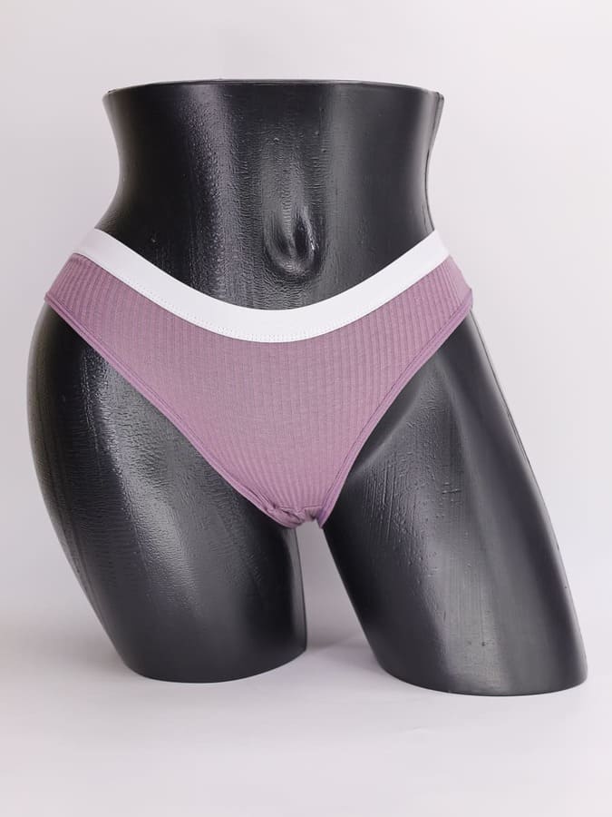 Слипы в рубчик с белым поясом