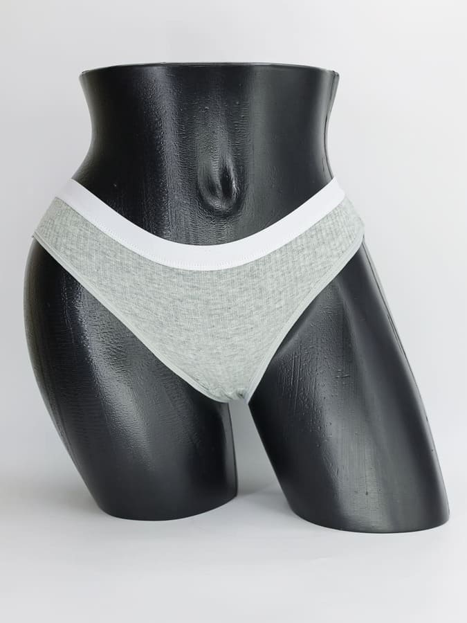 Слипы в рубчик с белым поясом