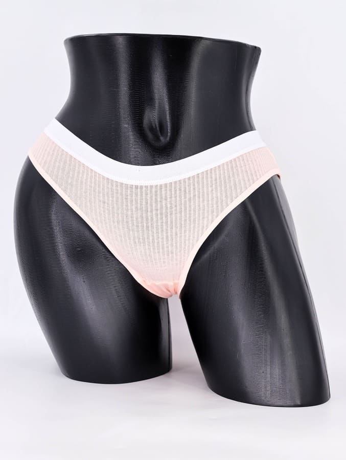 Слипы в рубчик с белым поясом