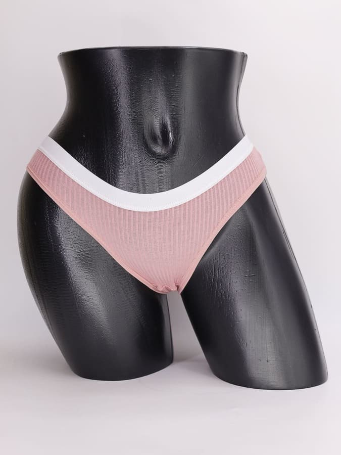 Слипы в рубчик с белым поясом