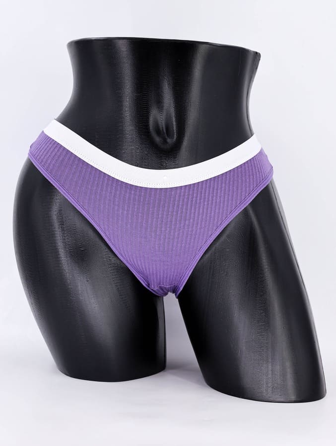 Слипы в рубчик с белым поясом