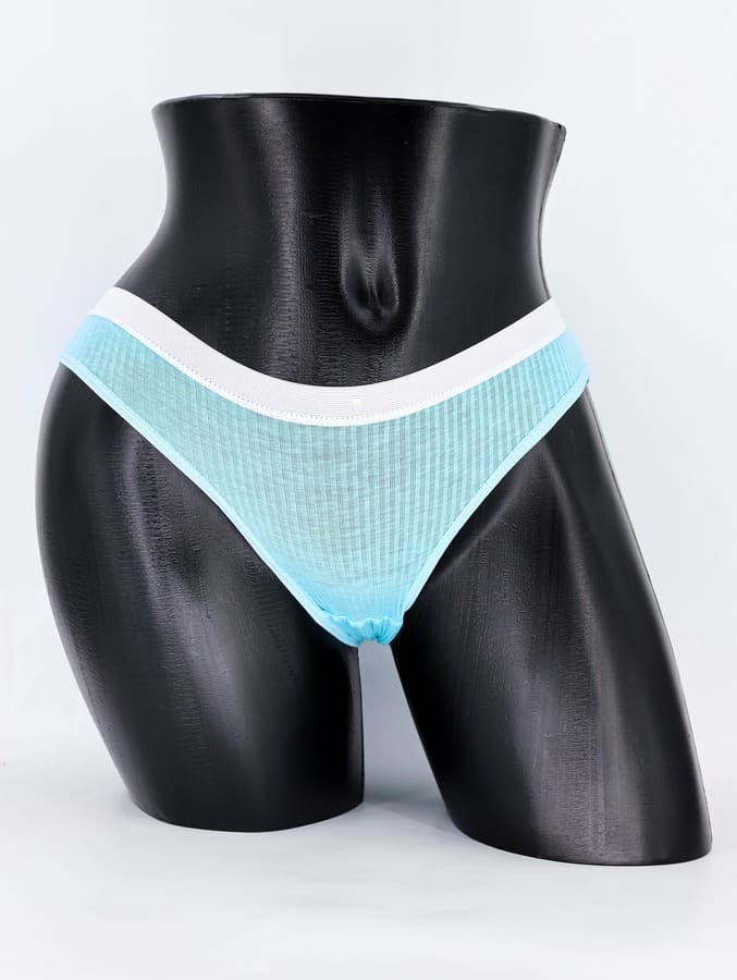 Слипы в рубчик с белым поясом