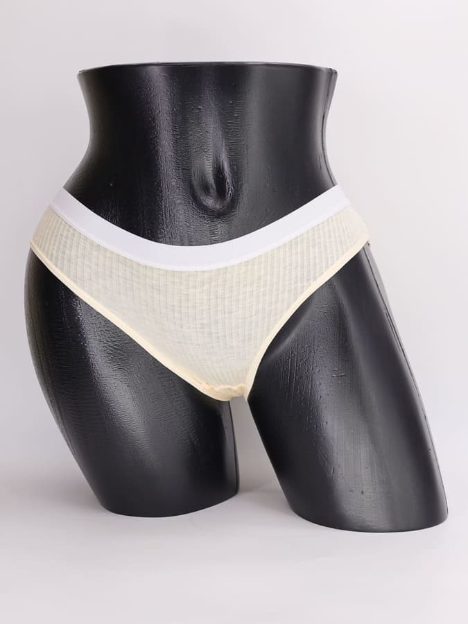 Слипы в рубчик с белым поясом