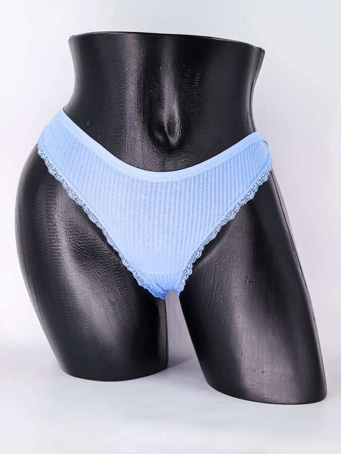 Стринги в рубчик с бахромой