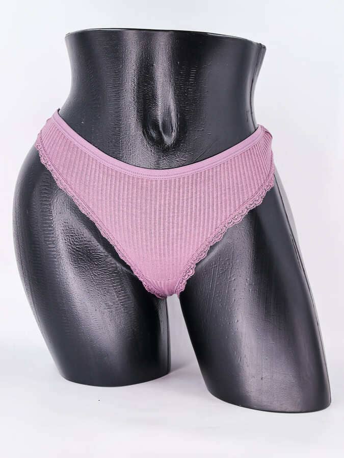 Стринги в рубчик с бахромой