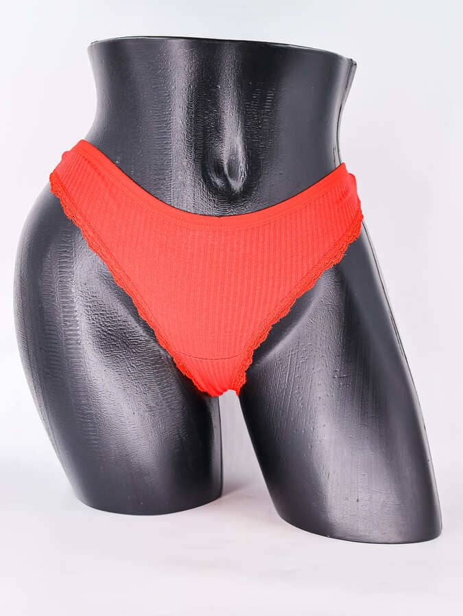 Стринги в рубчик с бахромой