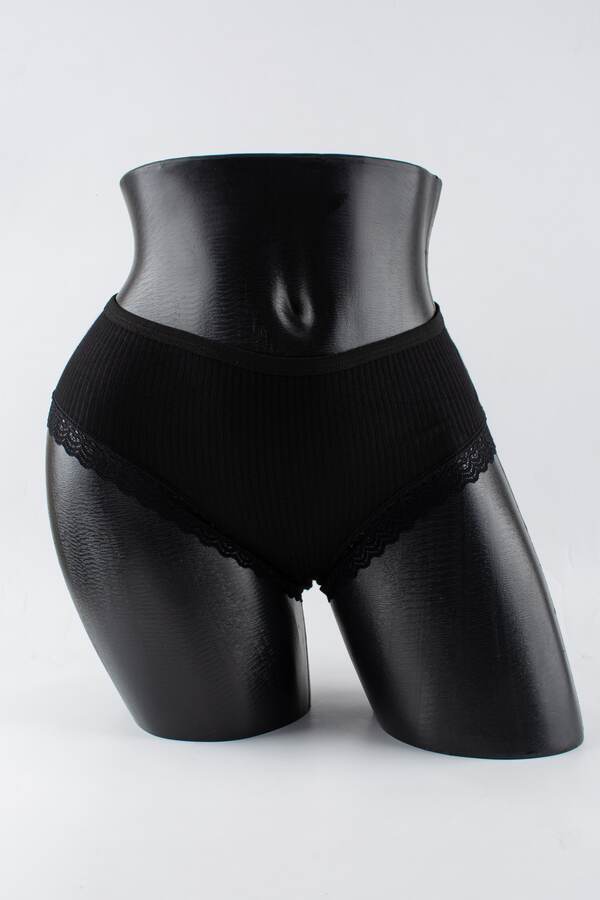 Слипы в рубчик с кружевом