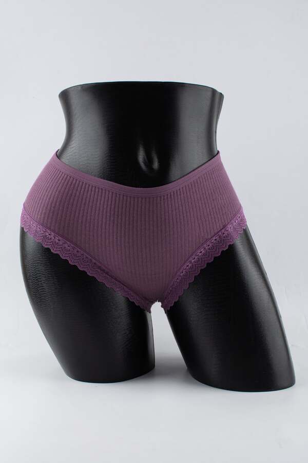 Слипы в рубчик с кружевом