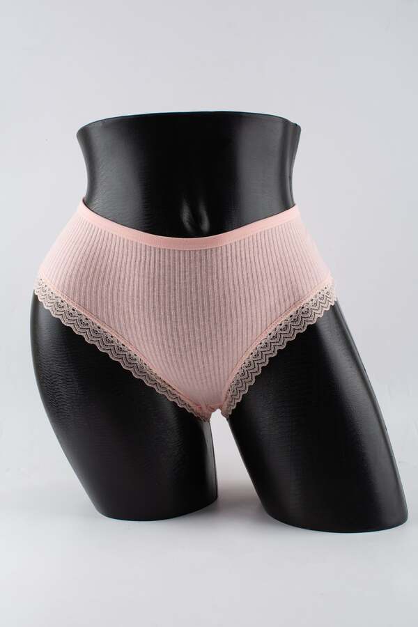 Слипы в рубчик с кружевом