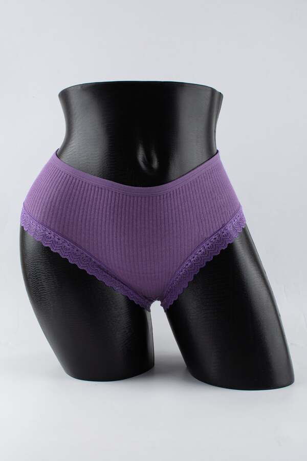 Слипы в рубчик с кружевом