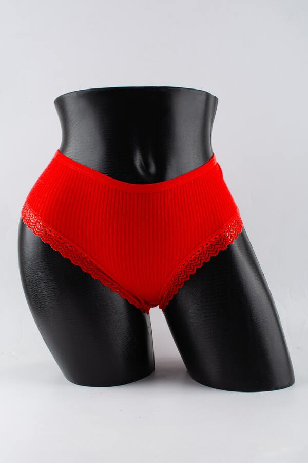 Слипы в рубчик с кружевом