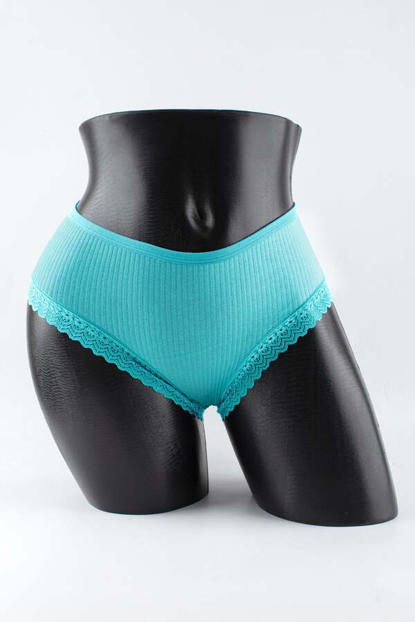 Слипы в рубчик с кружевом